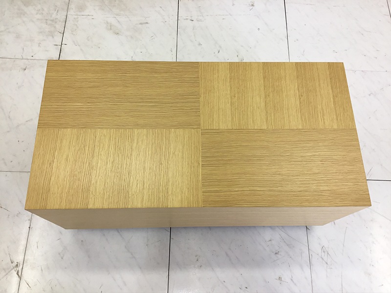 センターテーブル「DM-GF02Ｈ400」幅90cm オーク材ホワイトオーク色/県外倉庫保管/数量限定特別ご提供品（新品）