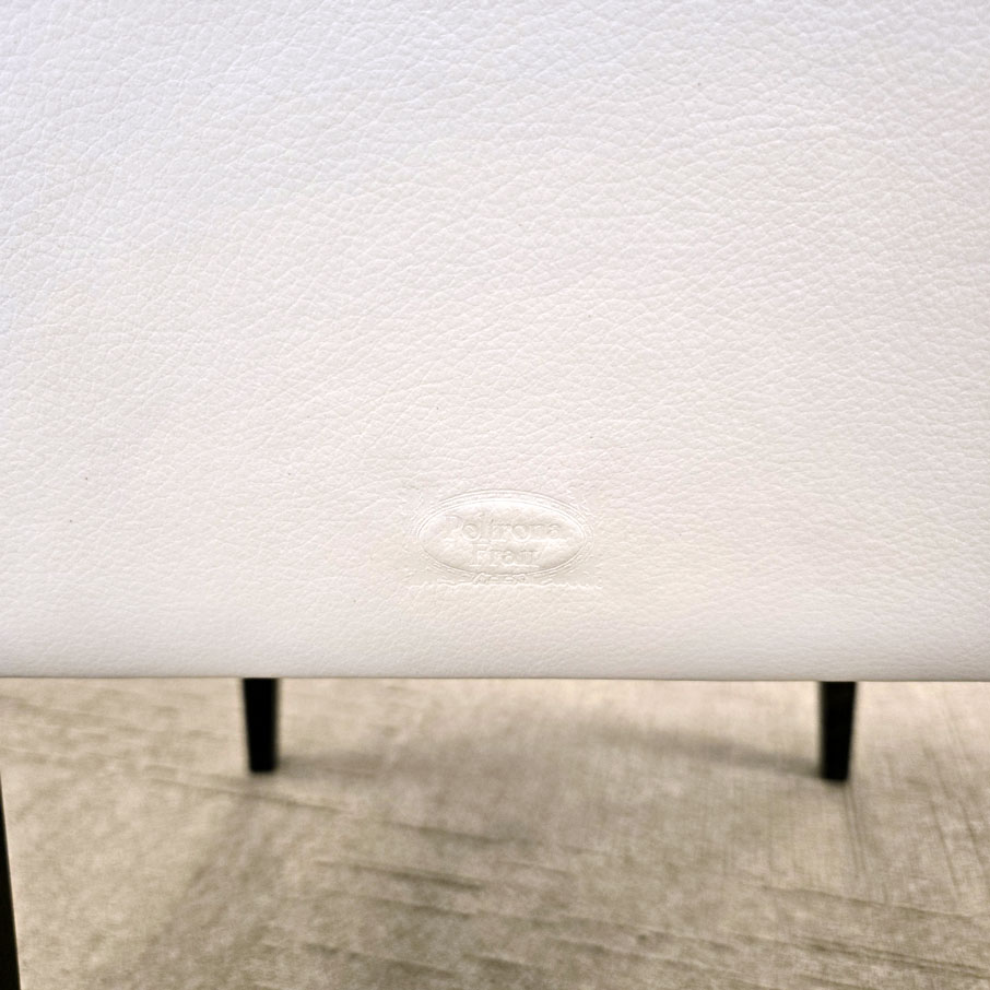 ダイニングチェア4脚セット「ヴィットリア」（アーム付）革ホワイト/アウトレット＆リワース大阪南港展示品