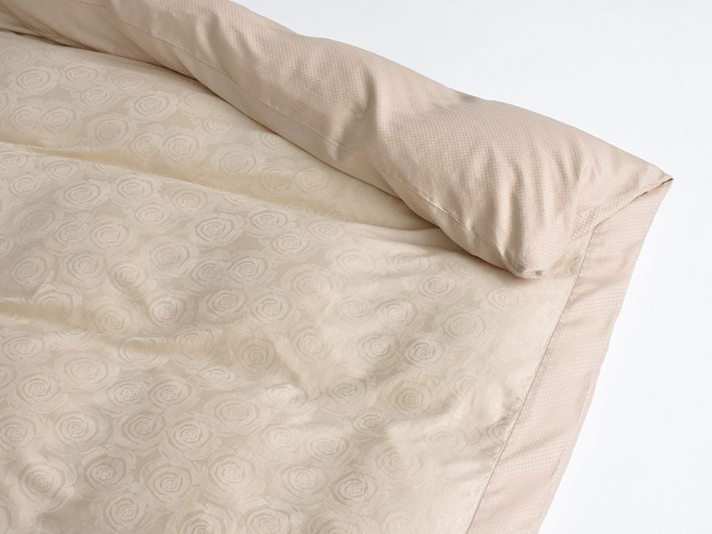 掛け布団カバー「モダンローズ2」ホワイト/ダブルサイズ/アウトレット＆ベッドルームギャラリー横浜在庫品