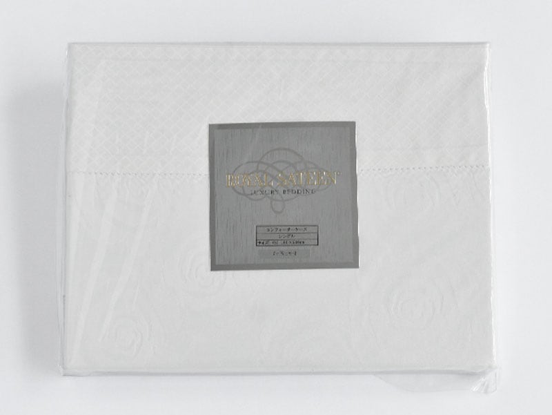 掛け布団カバー「モダンローズ2」ホワイト/ダブルサイズ/アウトレット＆ベッドルームギャラリー横浜在庫品