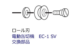 ロール刃・軸・ワッシャー＜電動缶切機EC-1SV用交換部品＞ | すべての