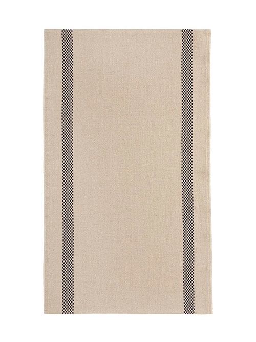 CHARVET EDITIONS Tea towel LUSTUCRU lin×noir 45×75