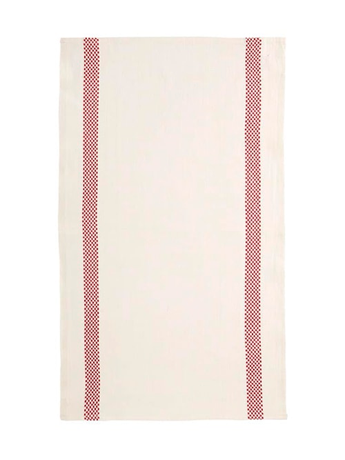 CHARVET EDITIONS Tea towel LUSTUCRU blanc×rouge 45×75