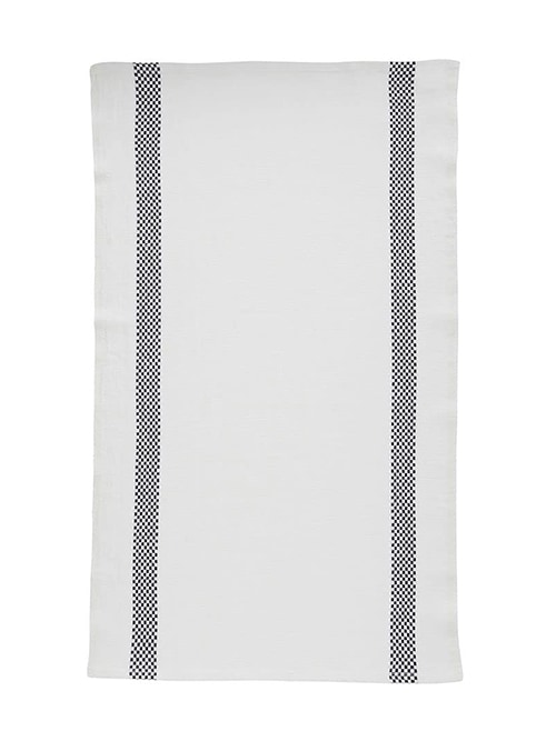 CHARVET EDITIONS Tea towel LUSTUCRU blanc×noir 45×75