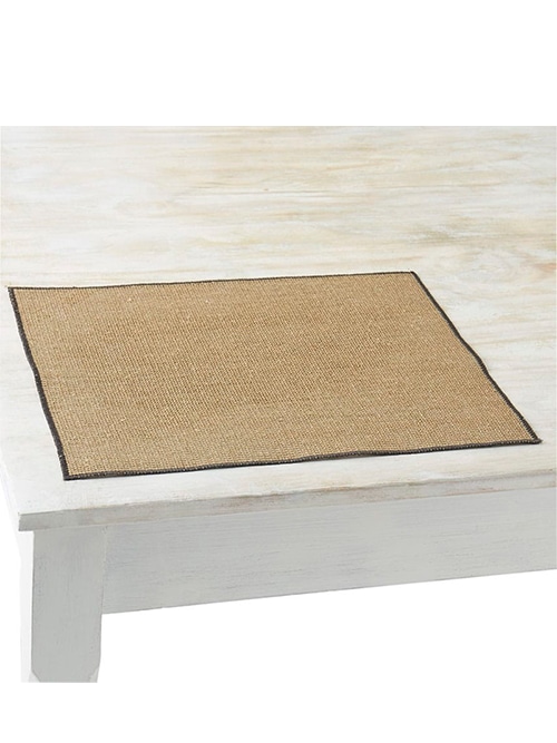 CHARVET EDITIONS Place mat QUADRILLE noir 45×35