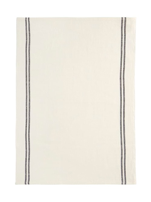CHARVET EDITIONS Tea towel COUNTRY blanc noir 52×70