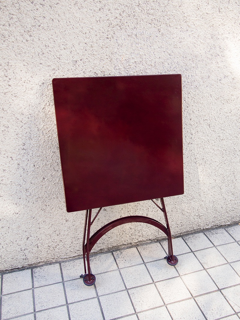 4132 60×60-BURGUNDY ビストロテーブル｜イデア