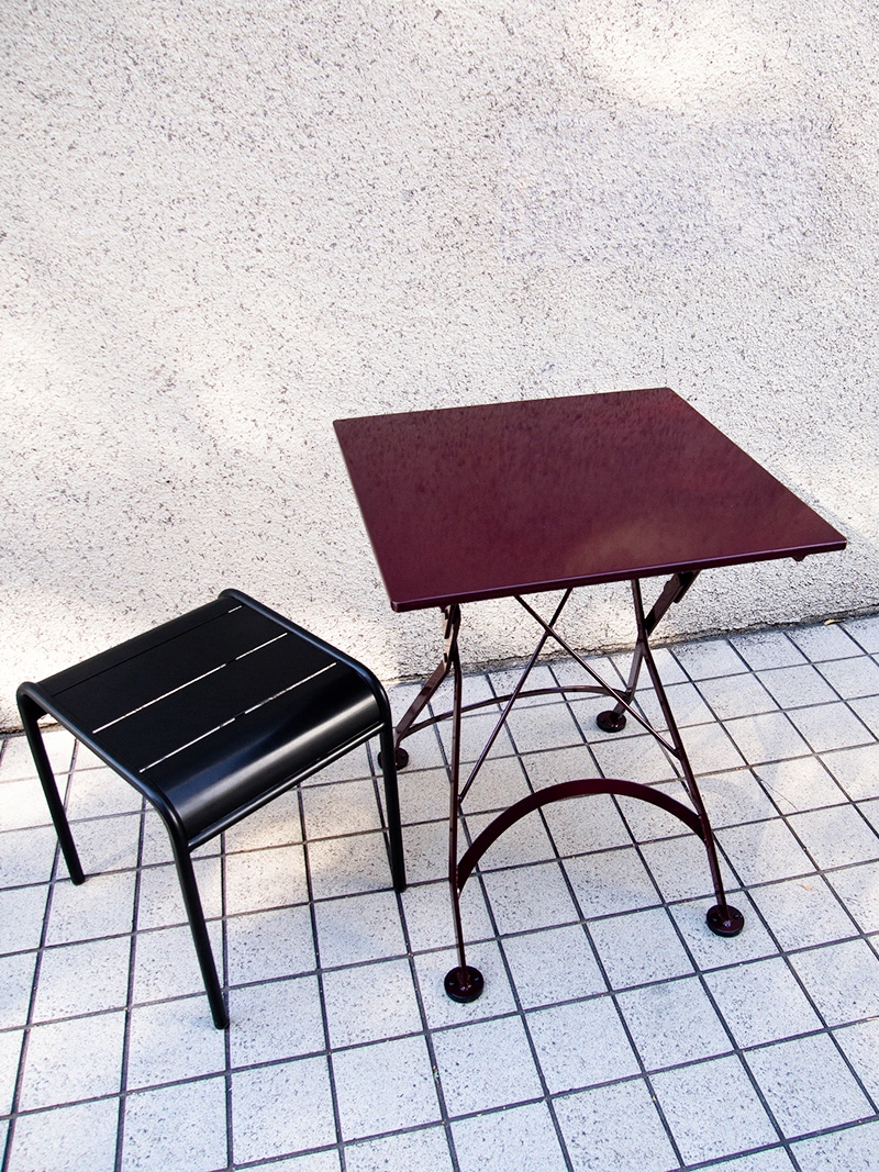 4132 60×60-BURGUNDY ビストロテーブル｜イデア