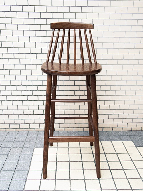 スティックバック 無垢材 カウンターチェア｜イデア