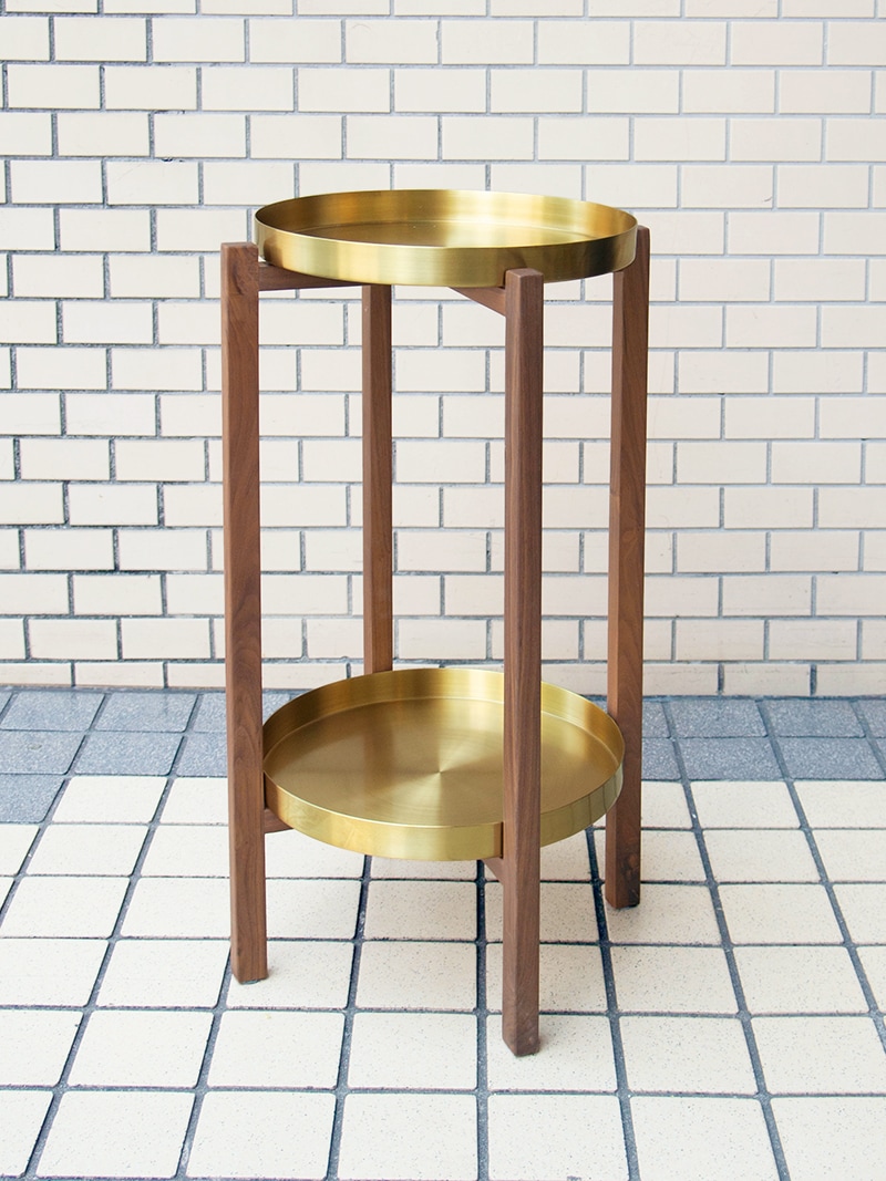 TR-09WAL ワインクーラースタンドテーブル ロー＆サイドテーブル｜イデア