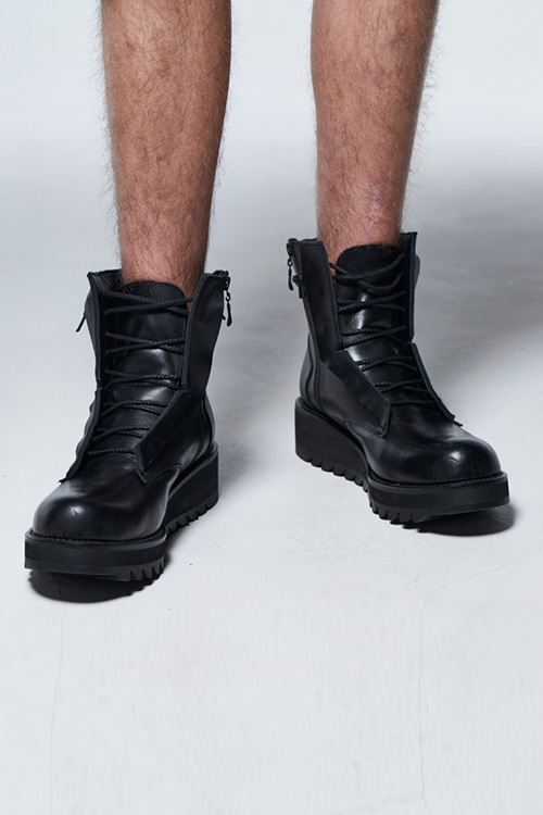kiryuyrikキリュウキリュウパイソンブーツメンズレザー kiryuyrik - 《予約品》 SideGoreLongBoots 牛革ロングブーツ