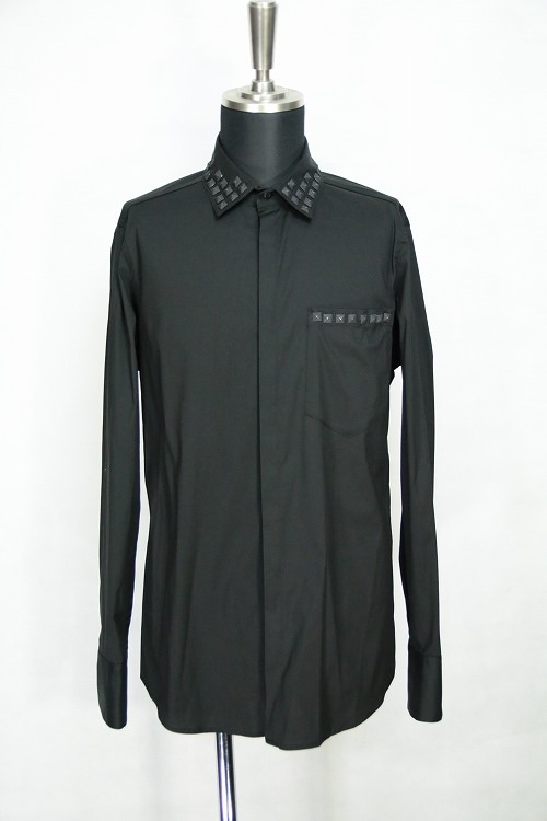 kiryuyrik Studs Pocket Shirts Blk | kiryuyrik(キリュウキリュウ