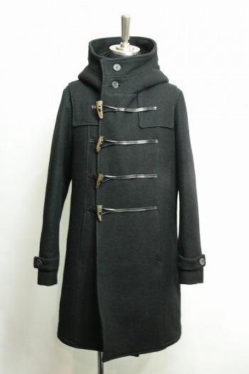 【美品】OURET　ハリスツイード　メルトン　ショート丈　ダッフルコート　日本製 美品】OURET ハリスツイード メルトン ショート丈 ダッフル