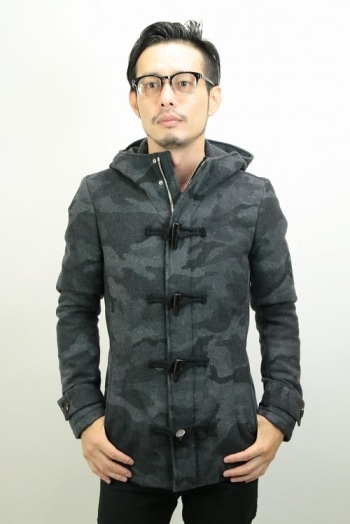 30%OFF】AKM ショートダッフルコート BLACK CAMO C029-WPE002 | AKM