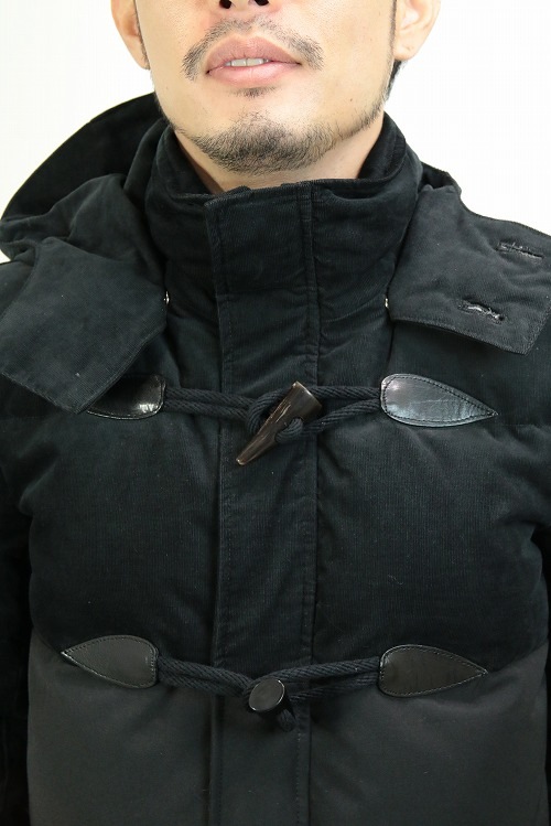 30%OFF】AKM バイカラーダッフルダウンコート BLACK C001-CNP015 | AKM