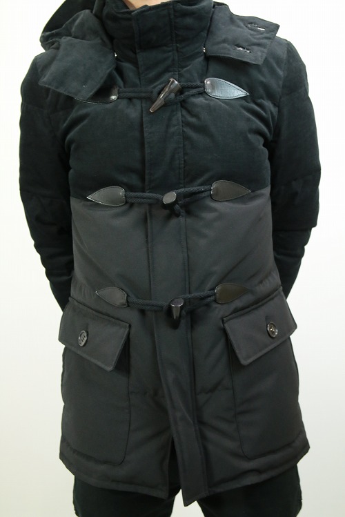 30%OFF】AKM バイカラーダッフルダウンコート BLACK C001-CNP015 | AKM