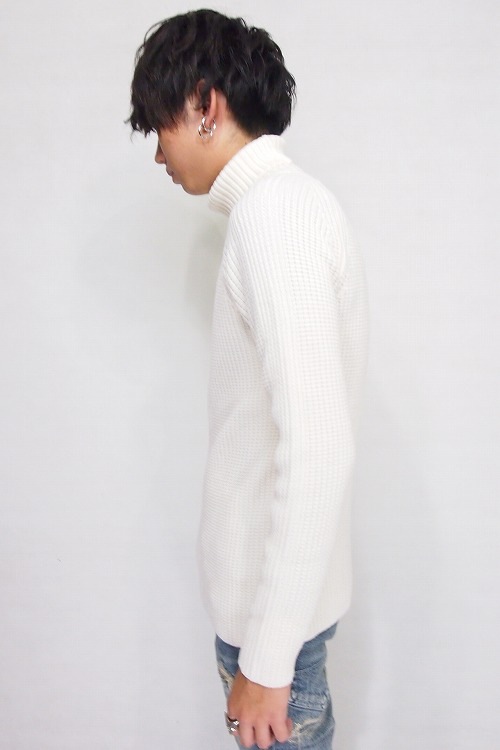 AKM エーケーエム ニット HEAVY WAFFLE WOOL ブラック M AKM Contemporary（エイケイエムコンテンポラリー） セーター ニット