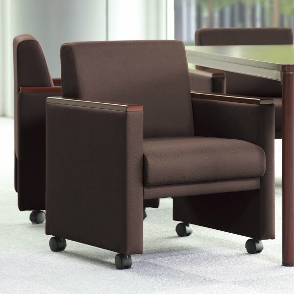 三越ブルージュ 花柄 アームチェア 椅子 キャスター付き 三越