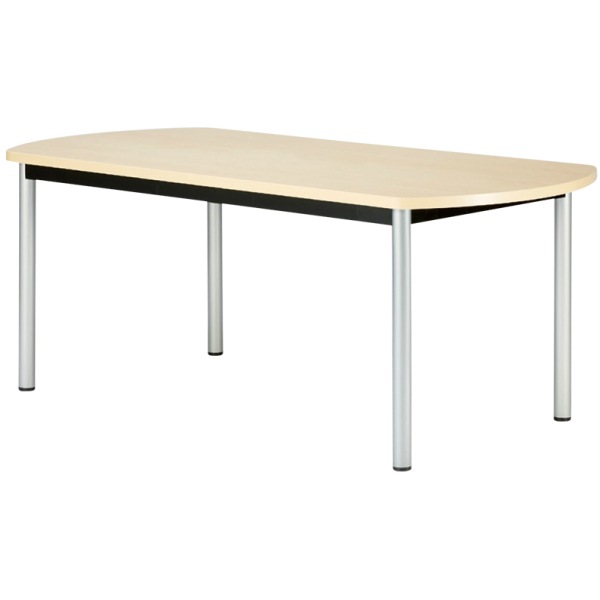 法人送料無料 会議用テーブル ボート型 幅1800×奥行1000mm ワイヤリングボックスタイプ 木製テーブル ミーティングテーブル オフィス家具 CLT-1810BW 法人送料無料 会議テーブル 幅1800mm 奥行900ｍｍ 高さ1000mm ボート