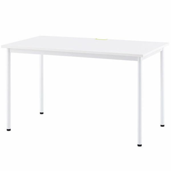 ホワイトシンプルテーブル 320mm脚部*3 SHシンプルテーブル W1200xD700 ホワイト GN&OR&WHキャップ付 Z-SHST