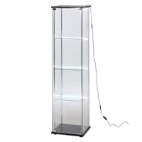 ���饹���쥯����󥱡��� 4�� LED �֥�å� W425��D365��H1620 ��° ���饹 ���쥯����󥱡��� ������� ���ä����� ��Ǽ�ȶ� ��ӥ� ���� �٥åɥ롼�� �����ǰ� ����ƥꥢ�ȶ� ��ˡ���͸����