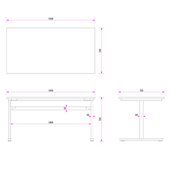 �ߡ��ƥ��󥰥ơ��֥� W1500 D750 H720 T���� ��ĥơ��֥� ��Ω�� �ơ��֥� ����ѥơ��֥� ����Ѵ� ��Ĵ� ��ļ� �ߡ��ƥ����ѥơ��֥� ���ե����ȶ� �ơ��֥� �֥�å� �ۥ磻�� ���� ��ˡ���͸���� ��ˡ�Ͳ��ʡ�