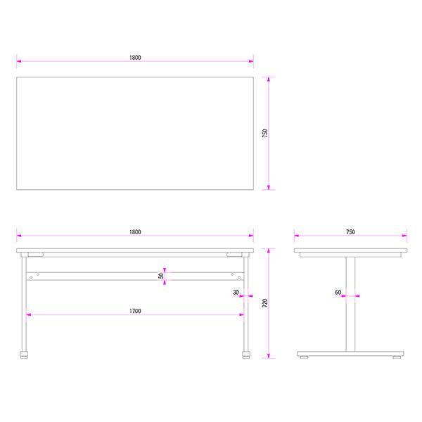 ߡƥ󥰥ơ֥ W1800 D750 H720 T ĥơ֥ Ω ơ֥ ѥơ֥ Ѵ Ĵ ļ ߡƥѥơ֥ եȶ ơ֥ ֥å ۥ磻  ˡ͸ ˡͲʡ