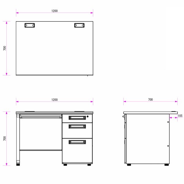 ���ե����ǥ��� 1200 ��̳�� �� µ�� 3�� ��1200mm ���դ� 1200 ��700mm ��������ǥ��� ��µ�� ���� �ۥ磻�� �֥�å� �ǥ��� ��̳�ǥ��� ��̳�ѥǥ���