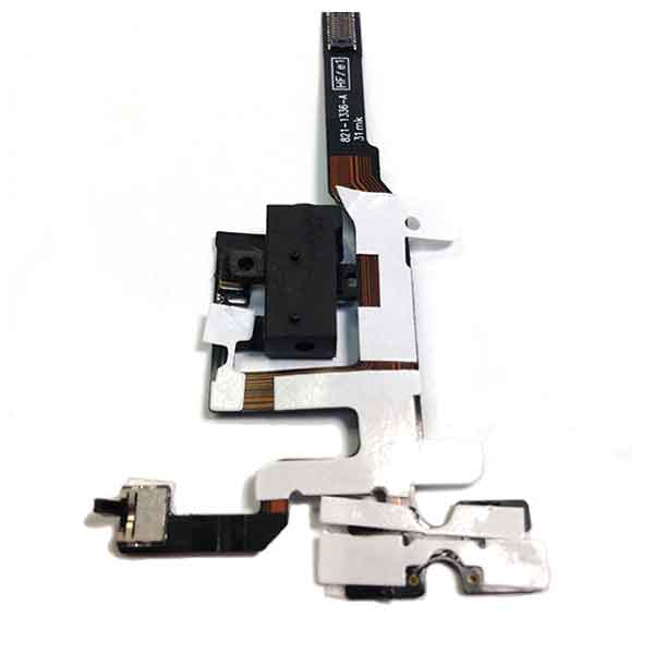iPhone4s ヘッドフォン/ボリューム/ヘッドホン フレックスケーブル ブラック 修理 交換用リペアパーツ