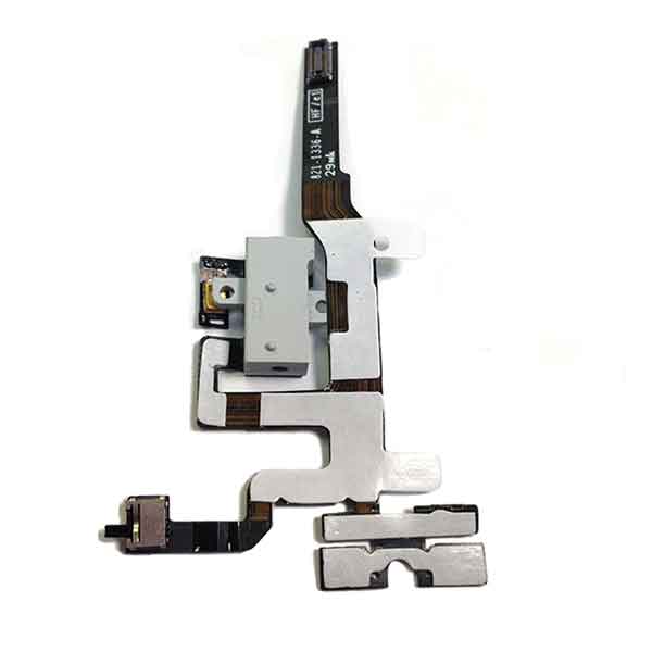 iPhone4s ヘッドフォン/ボリューム/ヘッドホン フレックスケーブル ホワイト 修理 交換用リペアパーツ