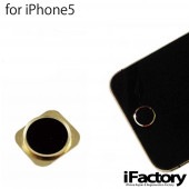iPhone5 カスタムホームボタン 5sスタイル ブラック×ゴールド|iPhone 5 |修理パーツ