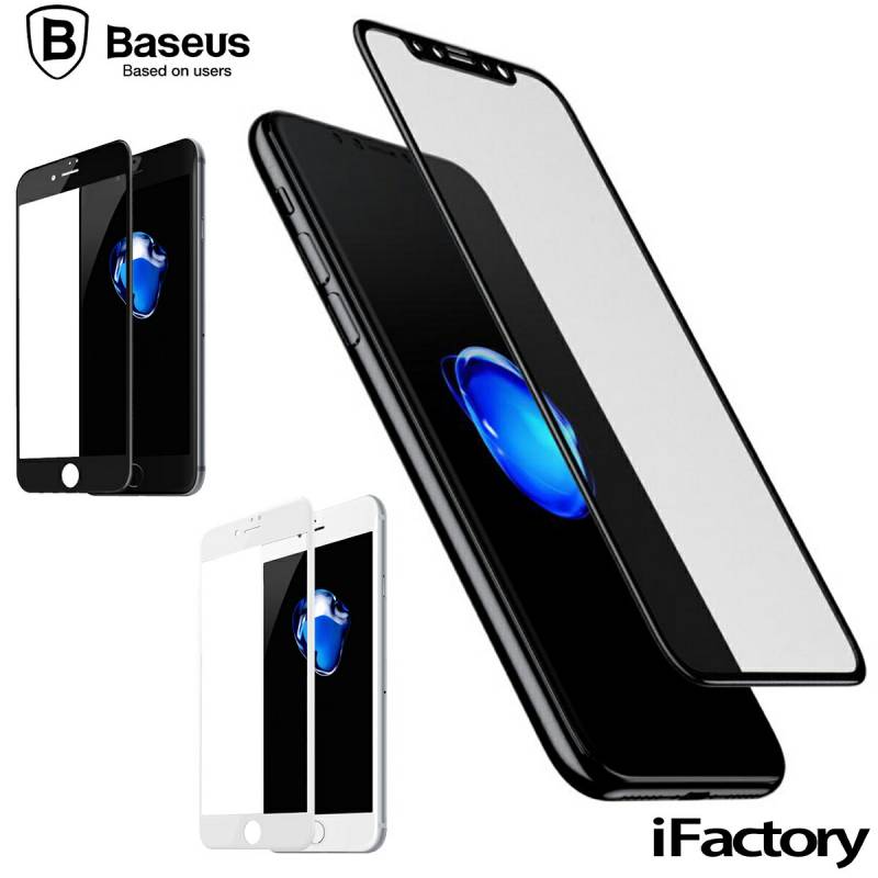 【正規品】【ネコポス送料無料】Baseus iPhone各機種対応 PETフレーム+特殊強化ガラスフィルム 表面硬度9H 超薄型0.23mm 貼付け簡単 高透過率 保護フィルム 3Dラウンドエッジ加工 撥油性 指紋防止 気泡防止