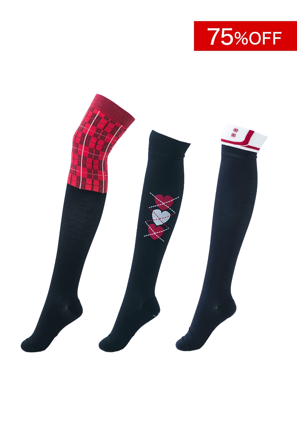 【75%OFF｜アウトレットSALE】EXANISTA エクサニスタ ゴルフ 着圧オーバーニーハイソックス レディース_exa-gok