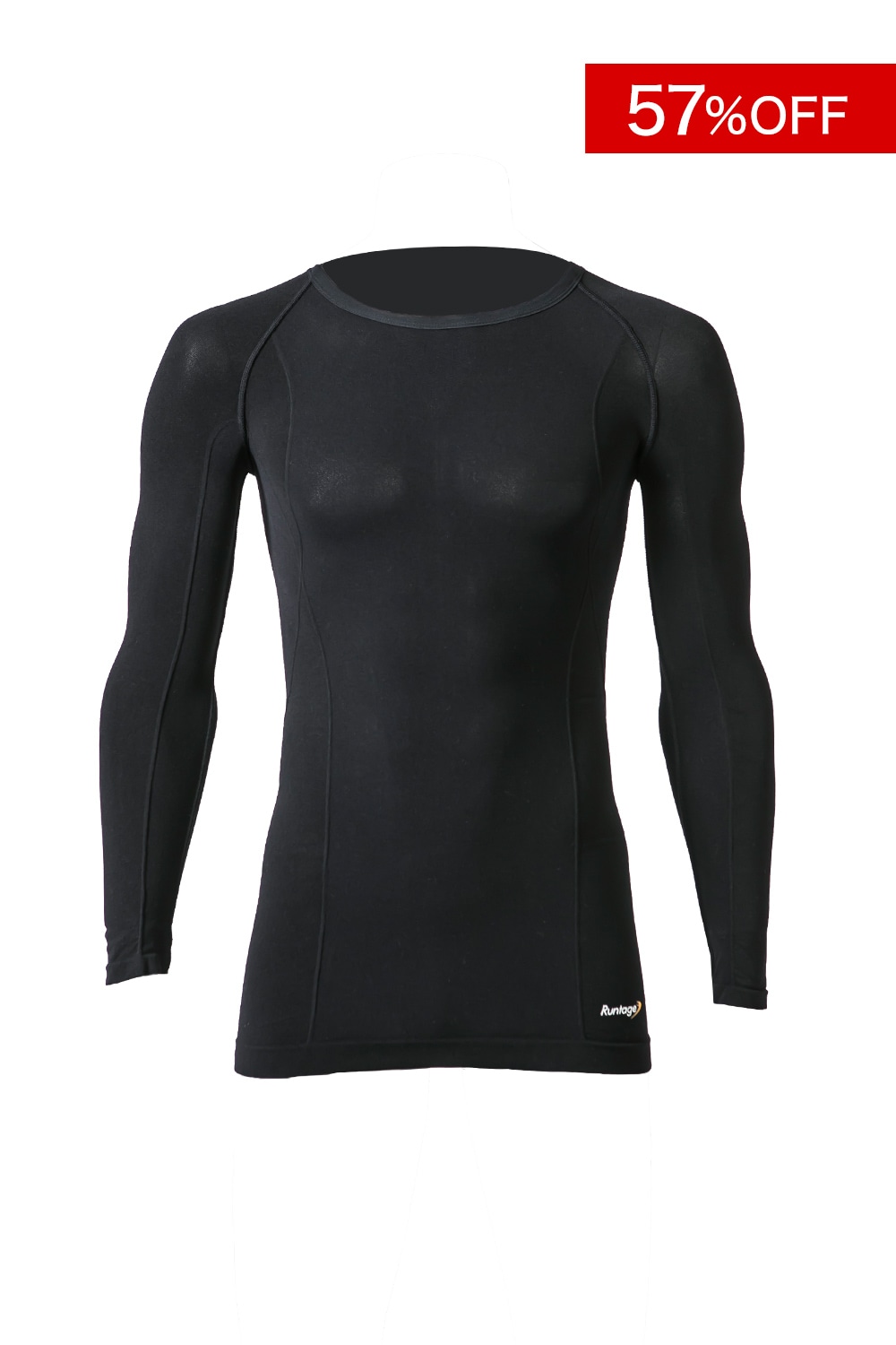 【57%OFF｜アウトレットSALE】Runtage アスリートコンプレッションPRO トップス 10分袖_IF41