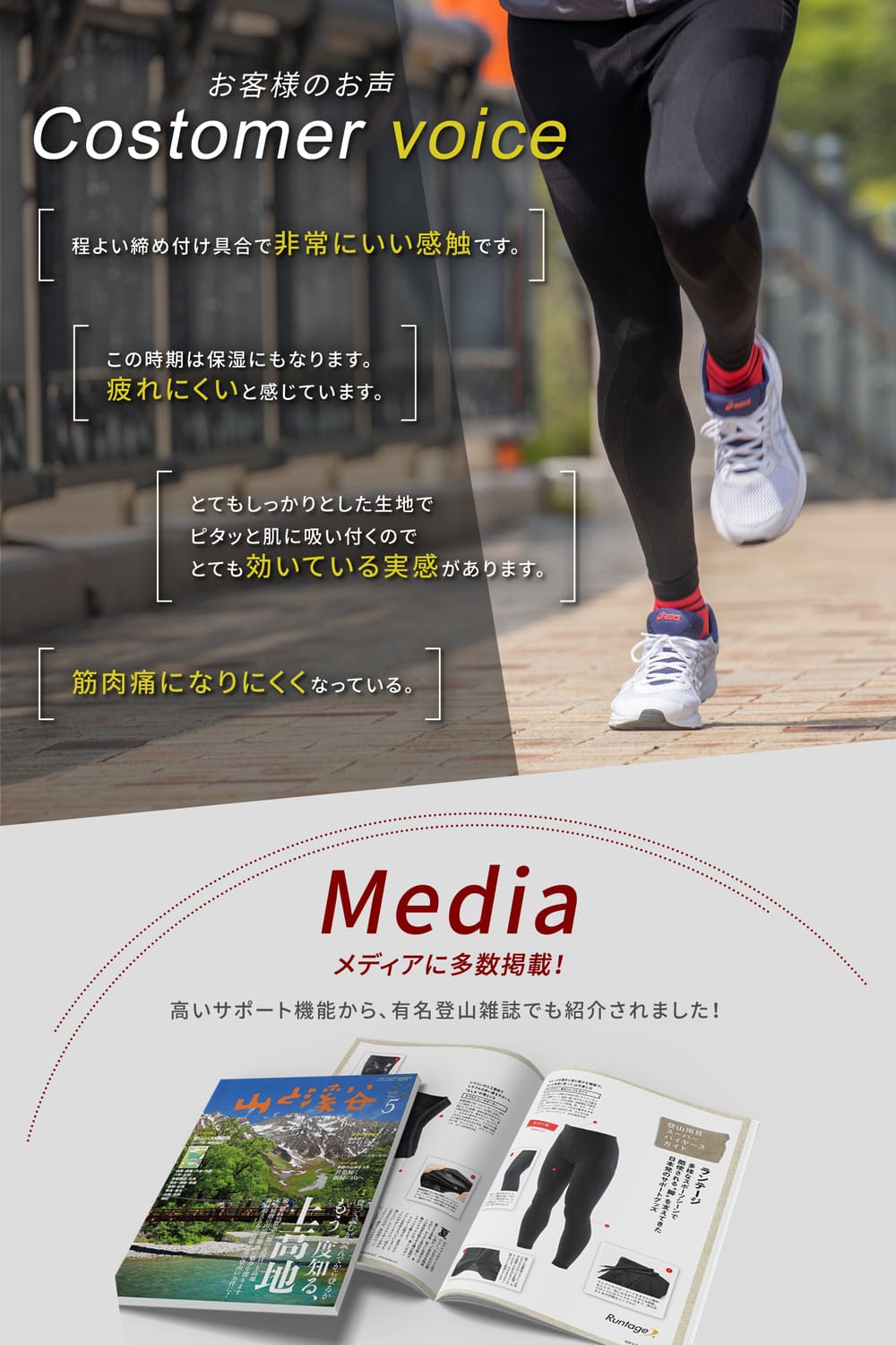 【2枚セット】Runtage アスリートランナーPRO version3 十分丈_IF30-2