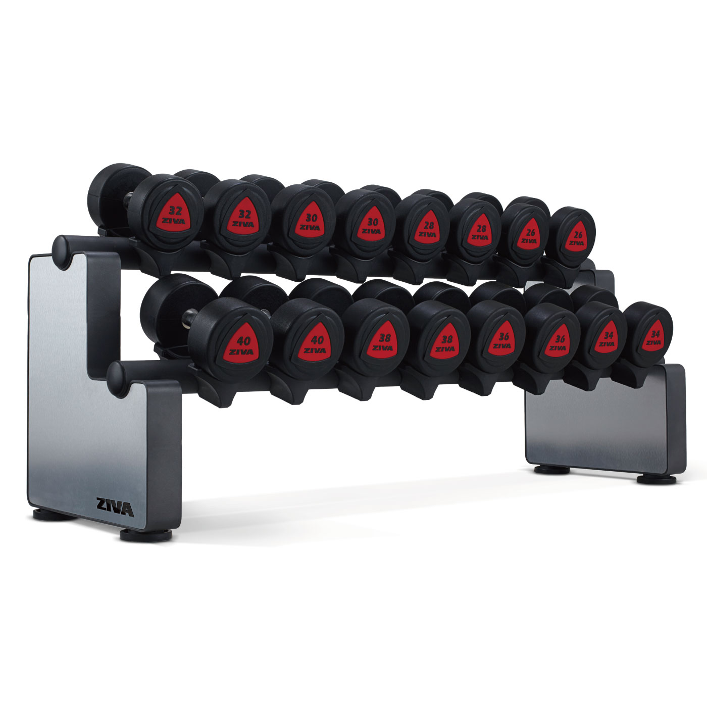 ラバーダンベル10ペア＋ダンベルラックセット（5kg-50kg）｜業務