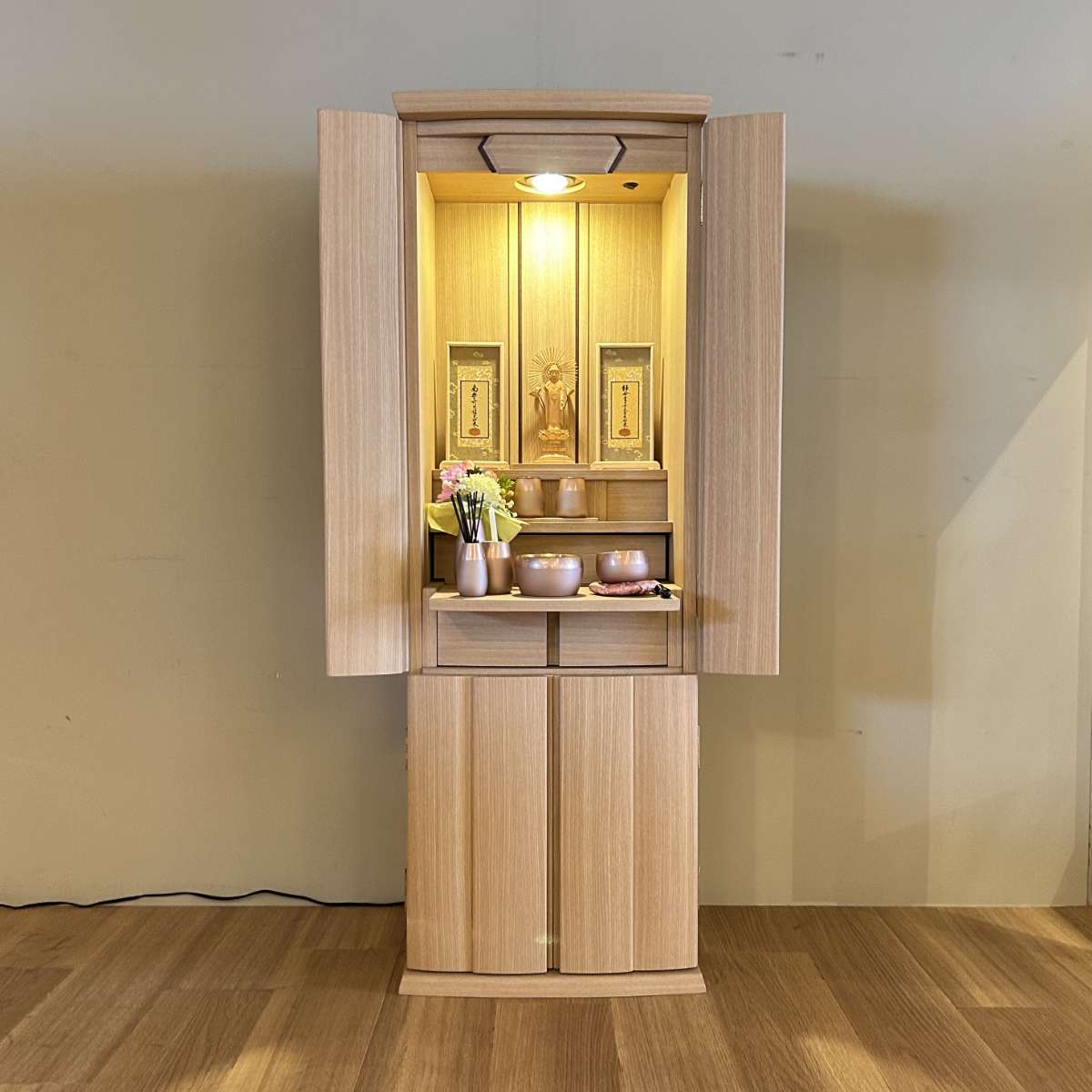 おしゃれな仏壇】スリム縦型タイプ（タモ）MC-027-40 | おしゃれ
