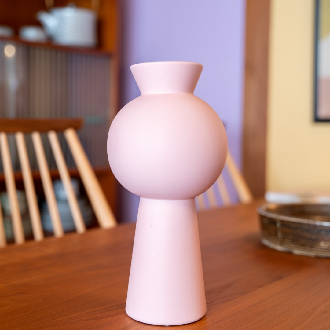 Asca Flower Vase Lightpink／セラミック花瓶 | ギフト・雑貨,グリーン