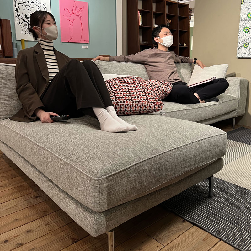 値下げ！グレー 3人掛けファブリックソファ　formax estic formax フォルマックス ジョイン 3Pソファ 張地ランク8