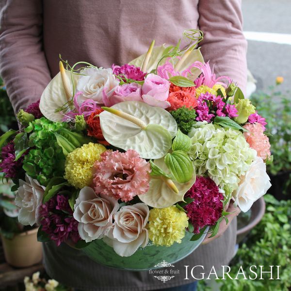 【 フラワーアレンジメント 】 花 誕生日 クリスマス プレゼント アレンジメント フラワー 花 ギフト 花 フラワー お祝い 開店祝い 花 アレンジ ブリキ