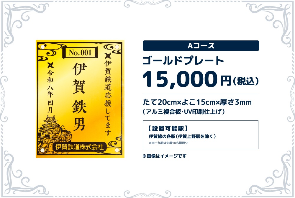 伊賀鉄道 まくら木オーナー（Aコース）