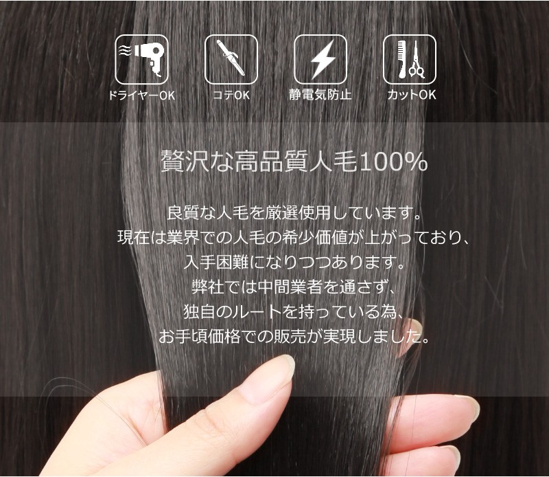 公式】私元気ウィッグ・かつら専門店 | 人毛100% 部分ウィッグ 人毛