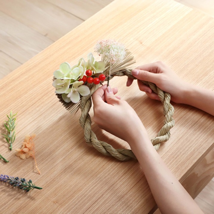 ハンドメイド オリジナル い草リース