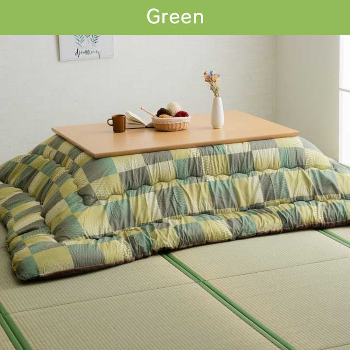 【10月30日まで】こたつ布団 正方形 205×205 cm 市松模様 グリーン よろずやマルシェ本店 | イケヒコ 大河 こたつ布団 市松模様 正方形