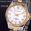 Mauro Jerardi ソーラー腕時計 ウォッチ コンビ レディース ホワイトゴールド アナログ 5気圧防水 マウロジェラルディ MJ038-4 正規品|腕時計|ファッション・アクセサリー