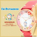I'm Doraemon GRANDEUR ドラえもん ひみつ道具 腕時計 レッド レディース ソーラーウォッチ かわいい アイムドラえもん イタリアンレザー 日本製 GSW005D4