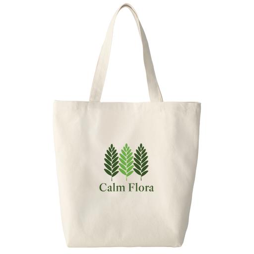 Calm Flora カームフローラ Line Leaf Green オーガニックコットン