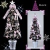 LEDブラックファイバークリスマスツリー90cm ピンクデコレーション付 WG-3683BK|X’mas☆クリスマスグッズ|シーズン＆特集