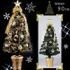 LEDグリーンファイバークリスマスツリー90cm ゴールドデコレーション付 WG-3683GR|X’mas☆クリスマスグッズ|シーズン＆特集
