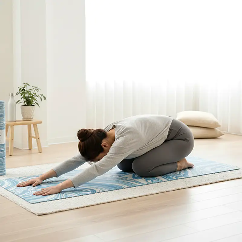 カリフォルニア★輸入　ヨガマット ヨガマット 5mm リカバリーヨガマット ムーンライトブルー 低反発×高